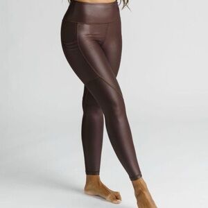 Brown metallic leggings, zyia brand, size 12. Slightly worn.